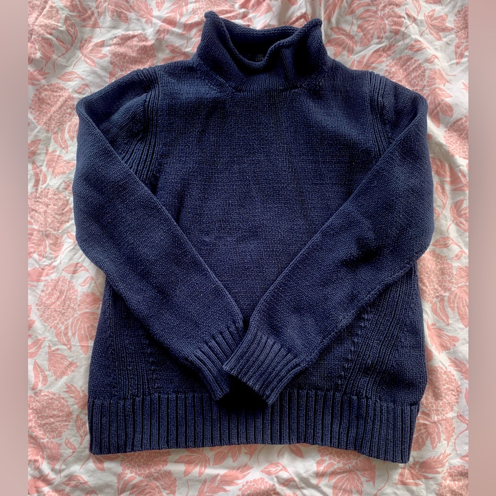 J. Crew Cotton Roll Neck Sweater M